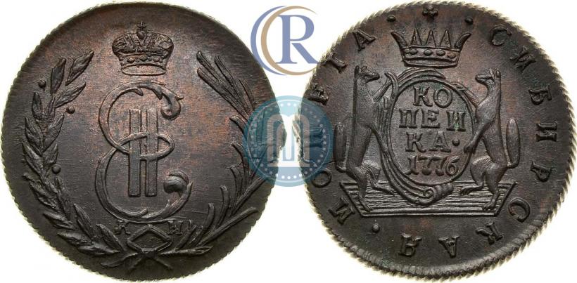 Picture 1 kopeck 1776 year КМ 