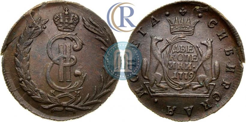 Picture 2 kopecks 1779 year КМ 