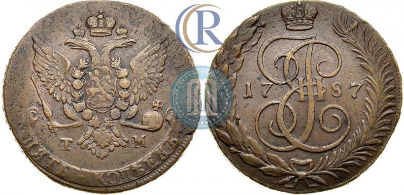 Фото 5 копеек 1787 года ТМ 