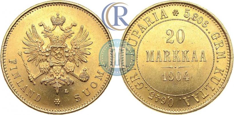 Picture 20 markkaa 1904 year L 