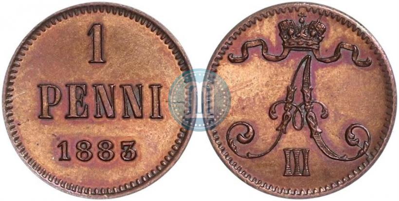Фото 1 пенни 1883 года  