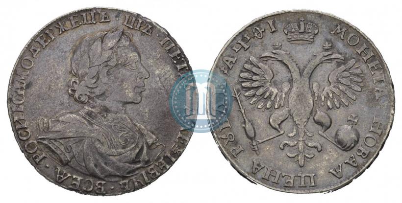 Фото 1 рубль 1719 года OK-L "Портрет в латах"