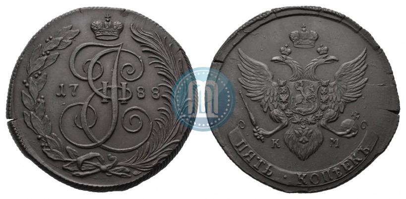 Picture 5 kopecks 1788 year КМ 