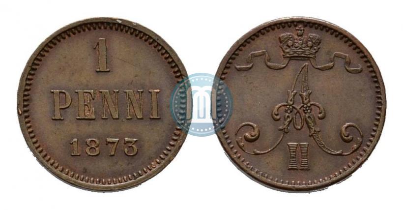 Фото 1 пенни 1873 года  