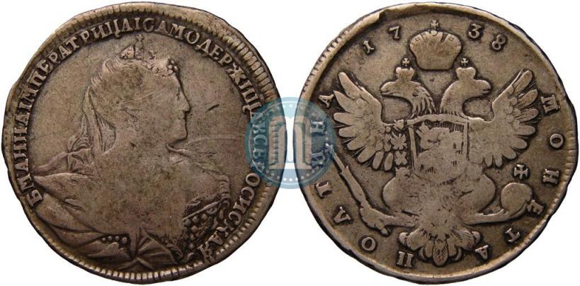 Picture Poltina 1738 year  "Moscow type"