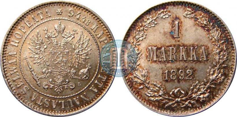 Picture 1 markka 1892 year L 