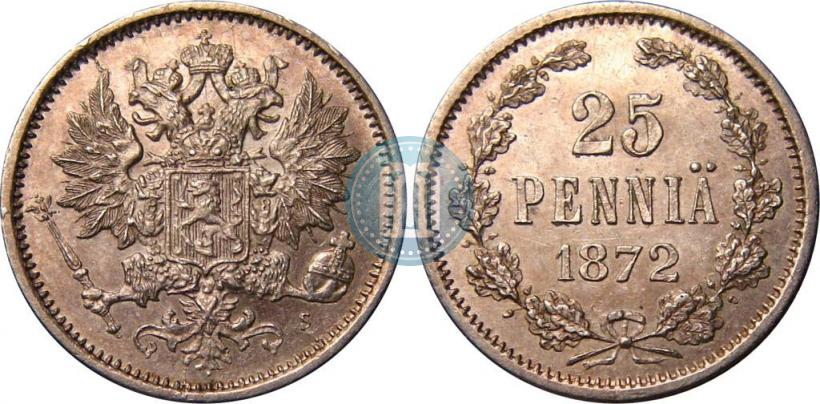 Фото 25 пенни 1872 года S 