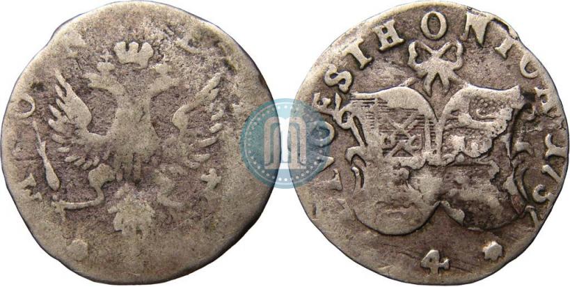 Фото 4 копейки 1757 года  "Ливонез"