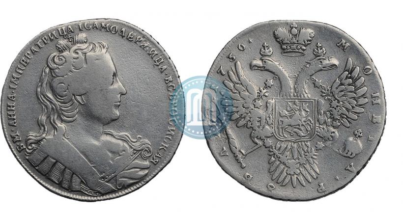 Фото 1 рубль 1730 года  