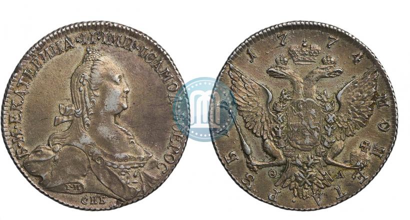 Фото 1 рубль 1774 года СПБ-ФЛ 
