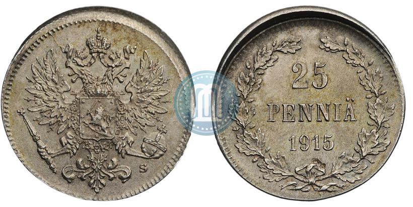 Picture 25 pennia 1915 year S 