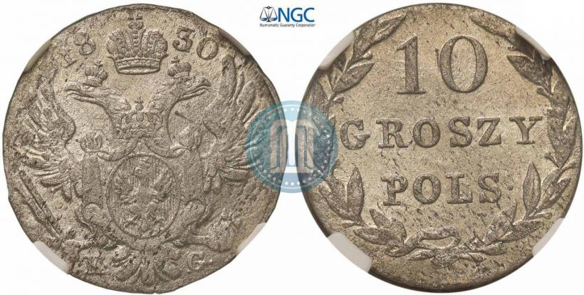 Picture 10 groszy 1830 year KG 