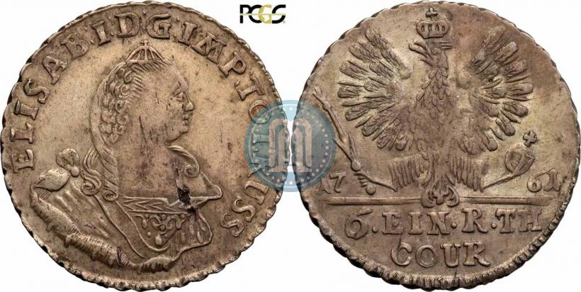 Picture 1/6 Thaler 1761 year  