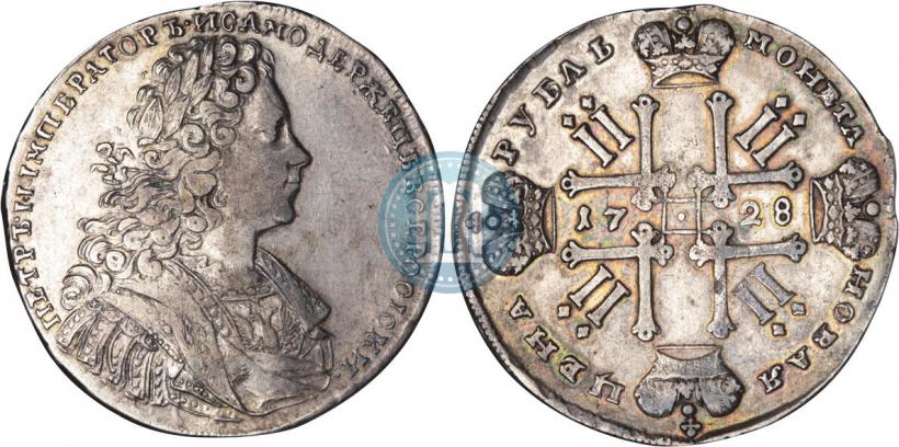 Фото 1 рубль 1728 года  "Тип 1728"
