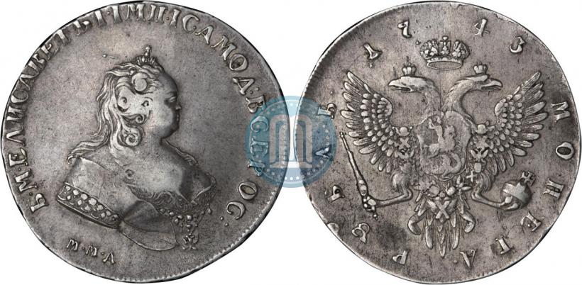 Picture 1 rouble 1743 year ММД 