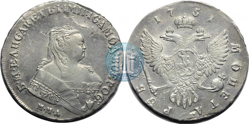 Picture 1 rouble 1751 year ММД 