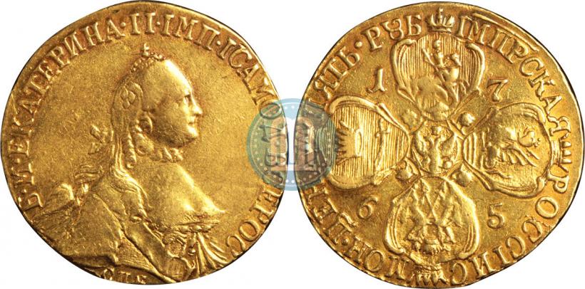 Picture 5 roubles 1765 year СПБ-Т.I. 