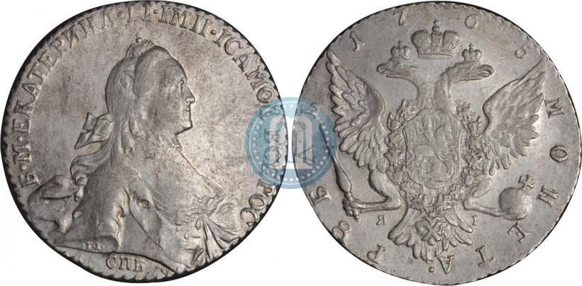 Picture 1 rouble 1765 year СПБ-ЯI 