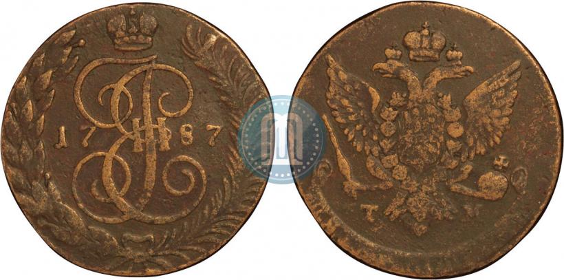 Picture 5 kopecks 1787 year ТМ 