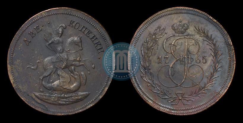 Picture 2 kopecks 1765 year  