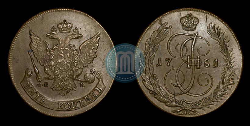 Picture 5 kopecks 1781 year СПМ 