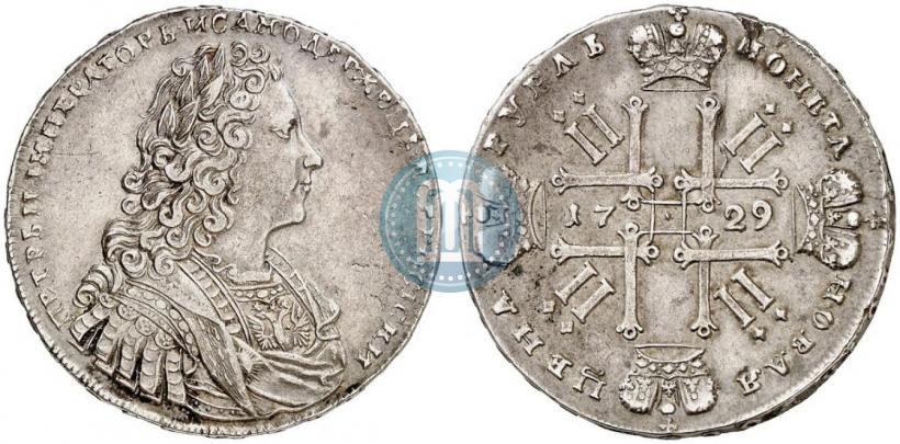 Фото 1 рубль 1729 года  "Тип 1728"