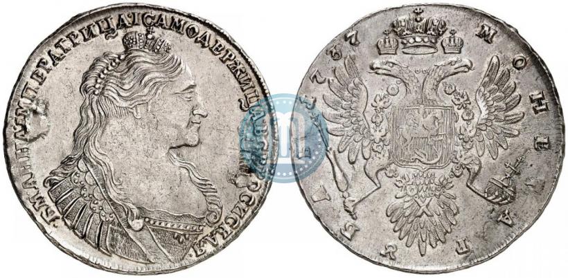 Фото 1 рубль 1737 года  "Тип 1735 года"
