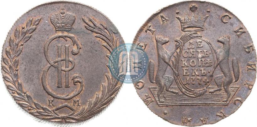 Picture 10 kopecks 1774 year КМ 