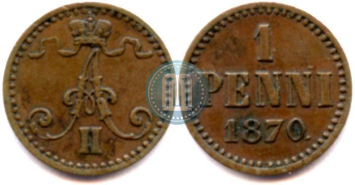 Фото 1 пенни 1870 года  