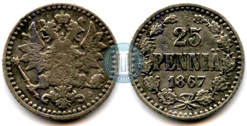 Picture 25 pennia 1867 year S 