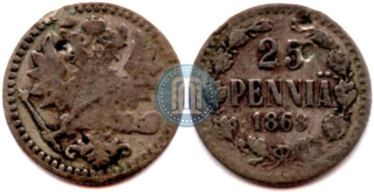 Picture 25 pennia 1868 year S 