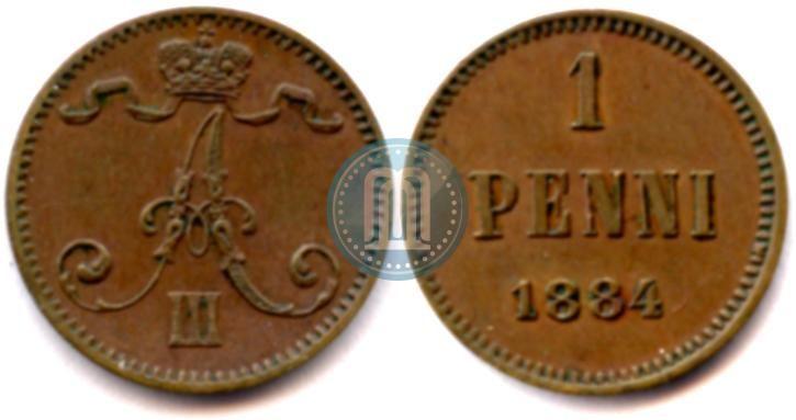 Фото 1 пенни 1884 года  