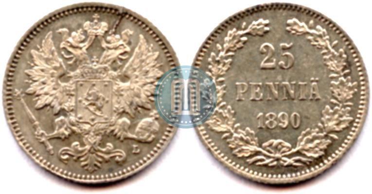 Picture 25 pennia 1890 year L 