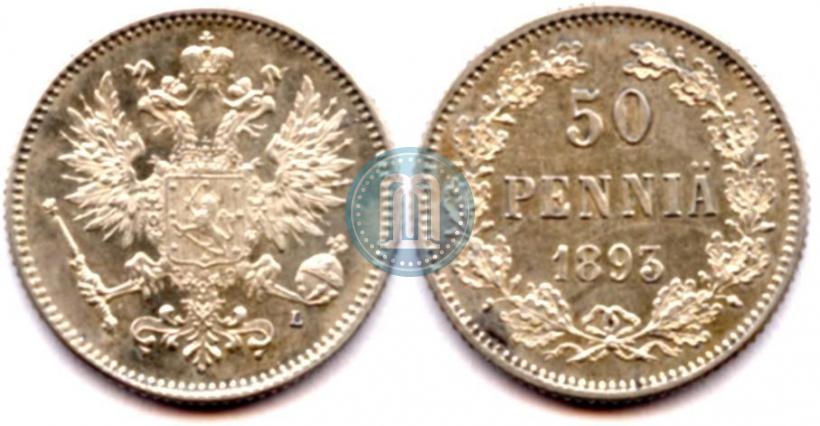 Фото 50 пенни 1893 года L 