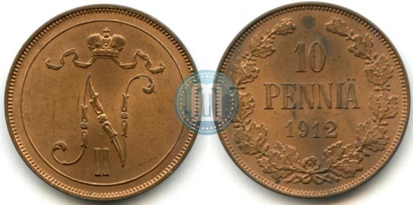 Picture 10 pennia 1912 year  