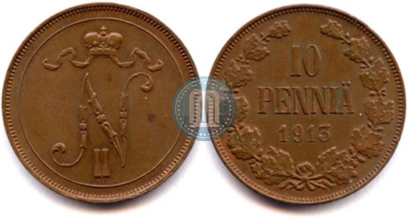 Picture 10 pennia 1913 year  