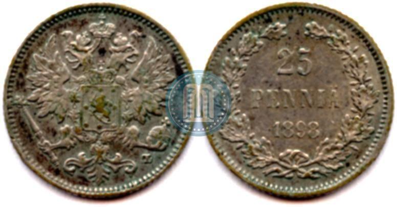 Picture 25 pennia 1898 year L 