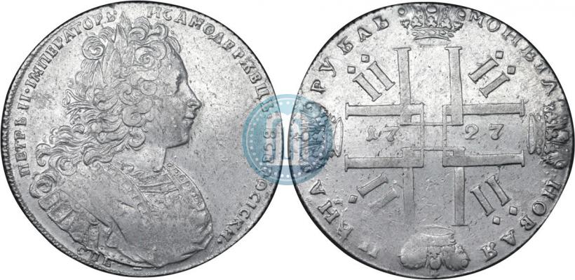 Picture 1 rouble 1727 year СПБ "Petersburg type"