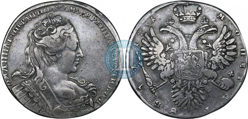 Picture 1 rouble 1731 year  