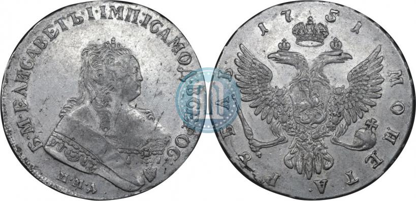 Picture 1 rouble 1751 year ММД 