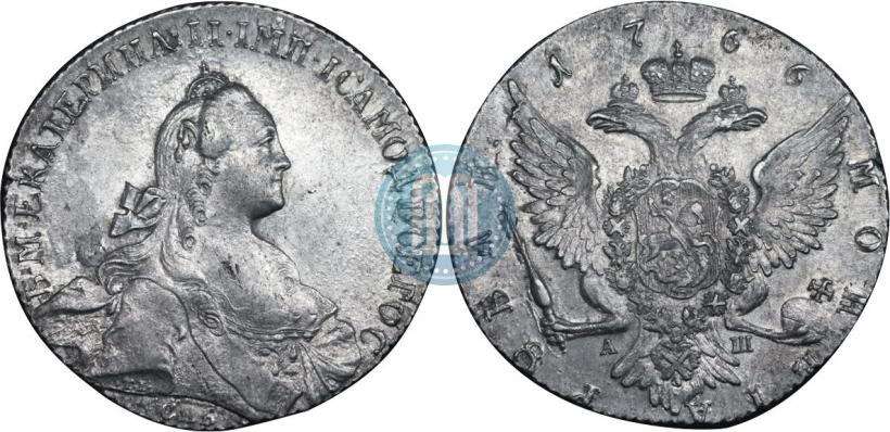 Picture 1 rouble 1766 year СПБ-АШ 
