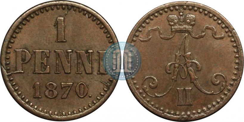 Picture 1 penni 1870 year  