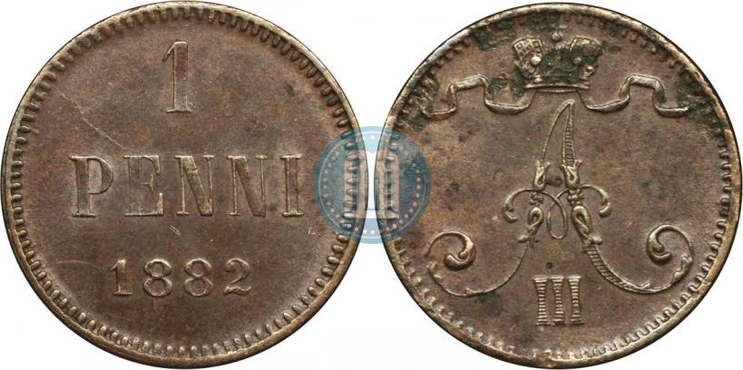 Фото 1 пенни 1882 года  