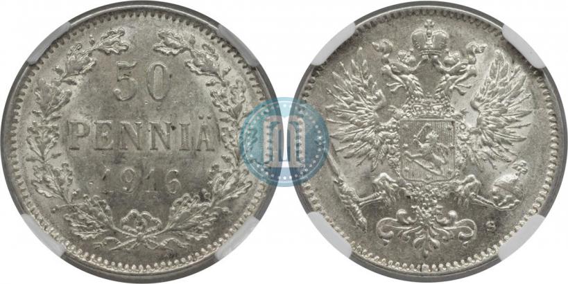 Фото 50 пенни 1916 года S 
