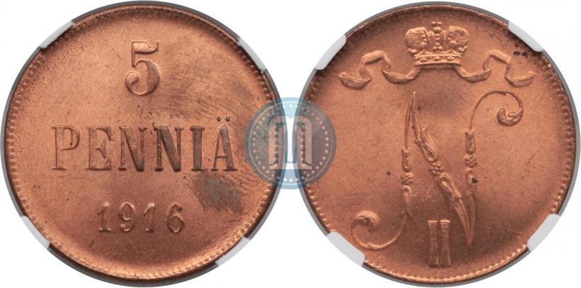 Фото 5 пенни 1916 года  