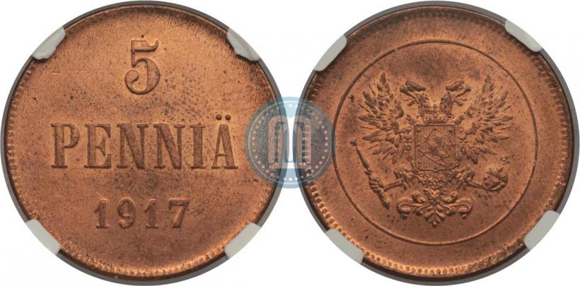 Фото 5 пенни 1917 года  