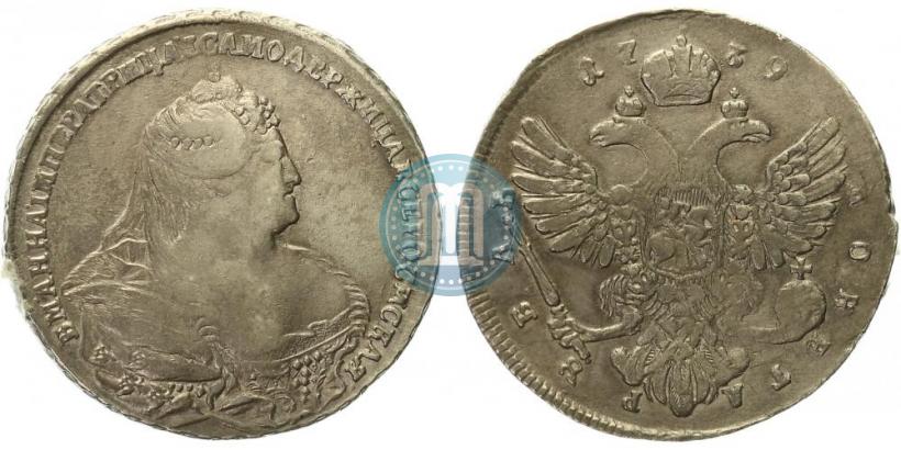 Picture 1 rouble 1739 year  "Moscow type"
