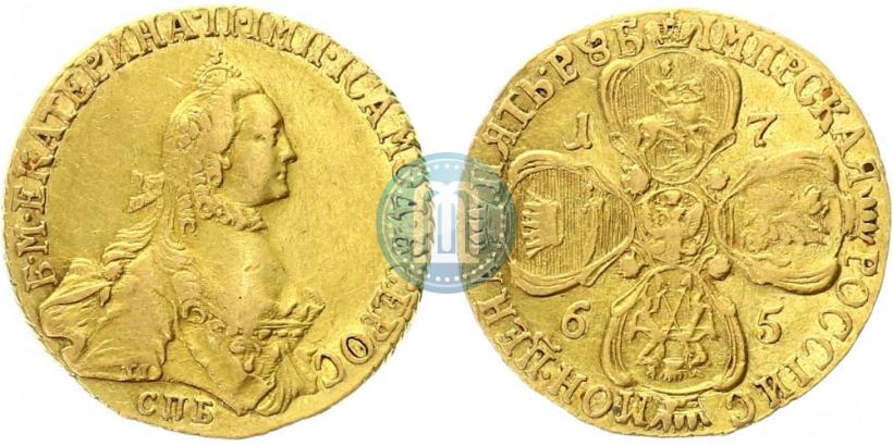 Picture 5 roubles 1765 year СПБ-Т.I. 