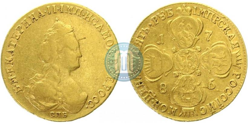 Picture 5 roubles 1786 year СПБ 