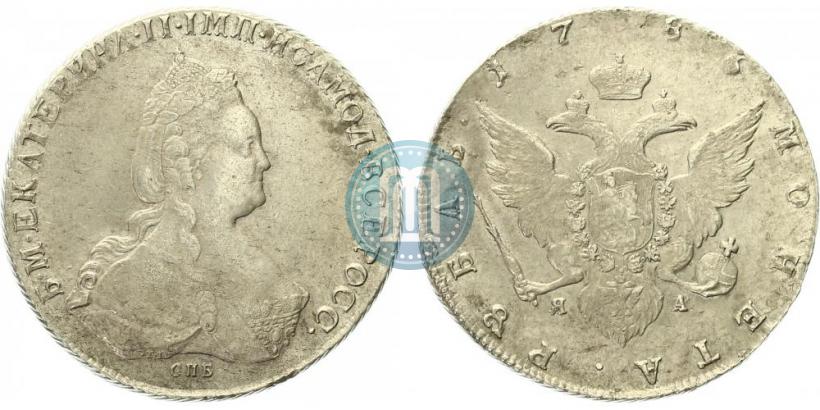 Фото 1 рубль 1786 года СПБ-ЯА 